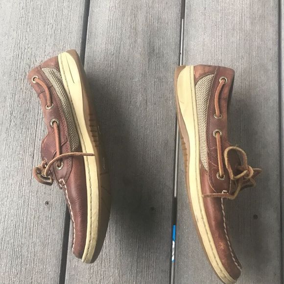 Sperry Topsider Dark Brown Leather Boat Shoes - Picture 4 of 9